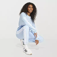 adidas 3 Stripes French Terry Crew Sweatshirt