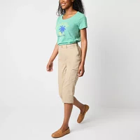 St. John's Bay Mid Rise Seated Wear Capri Pants