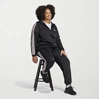 adidas Essentials Warm-Up Tricot Slim 3 Stripes Track Jacket (Plus Size)