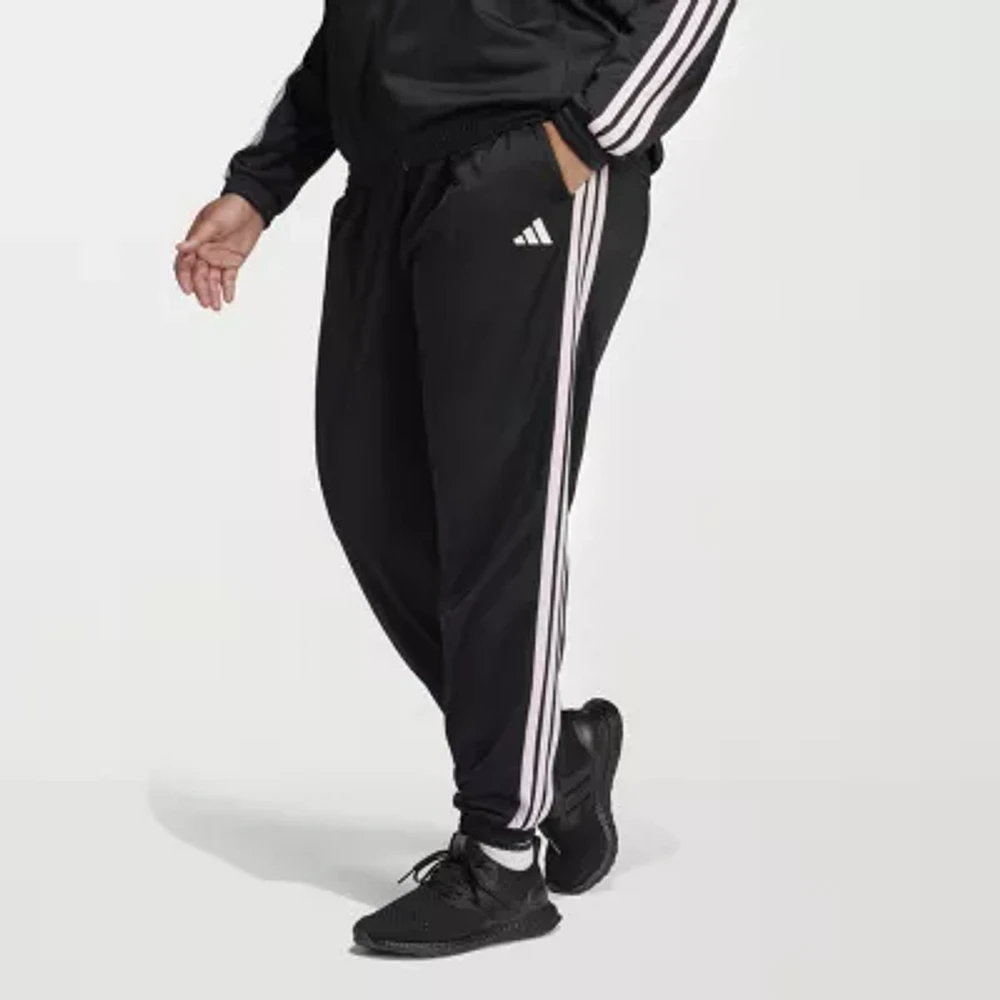 adidas Essentials Warm-Up Slim Tapered 3 Stripes Track Pants (Plus Size)