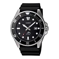 Casio Mens Black Strap Watch Mdv106-1a