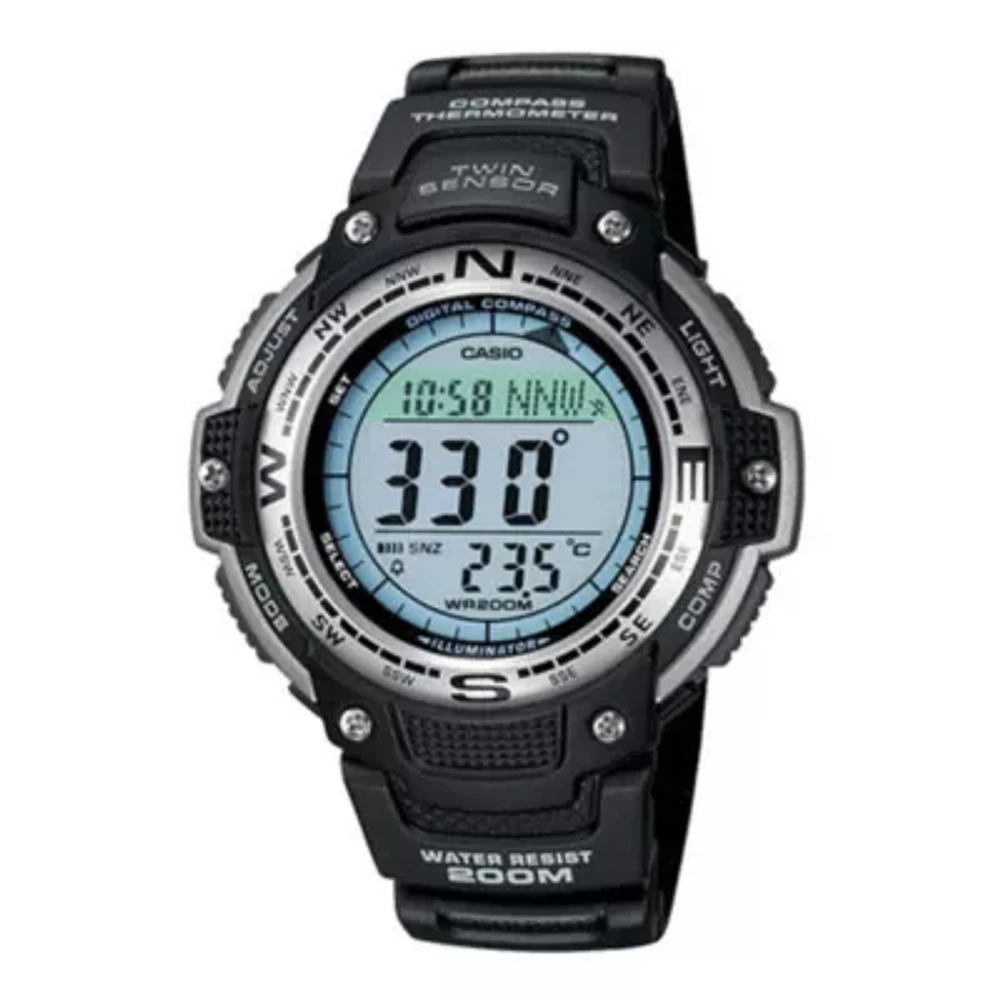 Casio Mens Digital Black Strap Watch Sgw100-1v