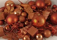 125ct Burnt Orange Shatterproof 4-Finish Christmas Ornaments 5.5'' (140mm)