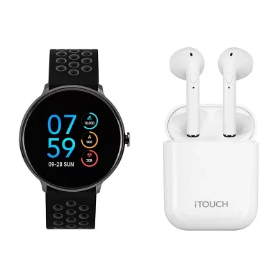 Itouch Sport With Wireless Earbuds Mens Black Smart Watch It7805b04i-271