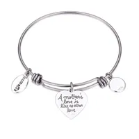 Footnotes Mom Stainless Steel Solid Round Bangle Bracelet