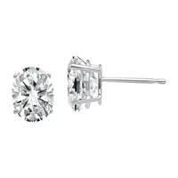 True Light / CT. T.W. Lab Created White Moissanite 14K White Gold 8mm Stud Earrings