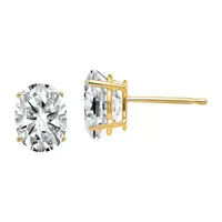 True Light 3 3/4 CT. T.W. Lab Created White Moissanite 14K White Gold 9mm Stud Earrings