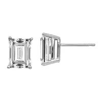 True Light CT. T.W. Lab Created White Moissanite 14K White Gold 8mm Stud Earrings