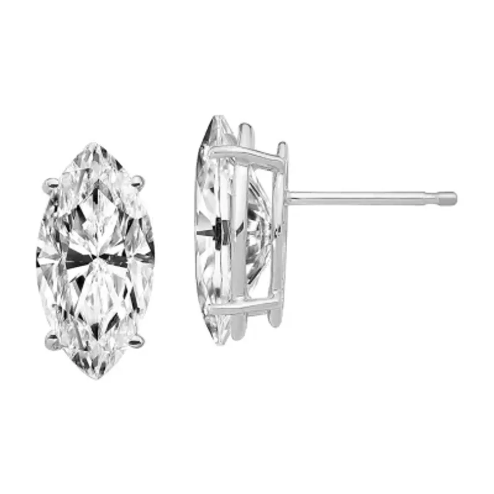 True Light 3 1/4 CT. T.W. Lab Created White Moissanite 14K White Gold 12mm Stud Earrings