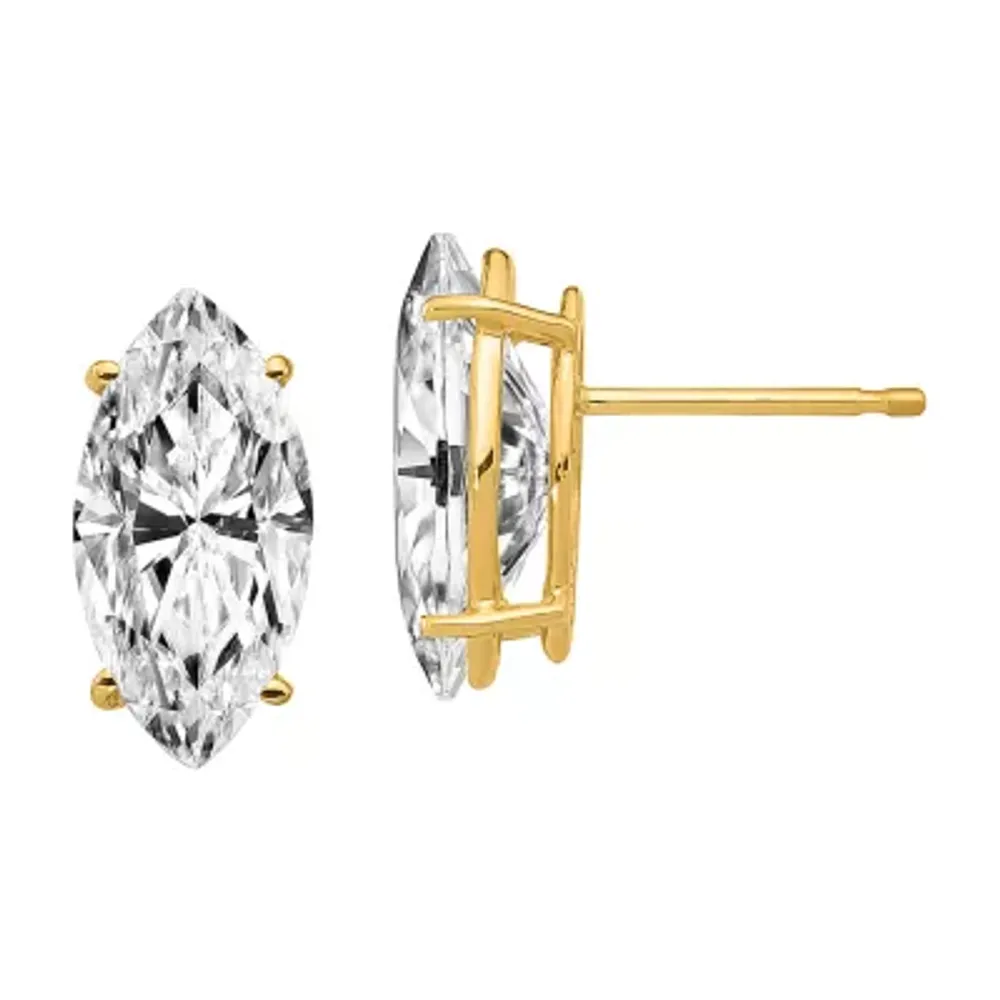 True Light 3 1/4 CT. T.W. Lab Created White Moissanite 14K Gold 12mm Stud Earrings