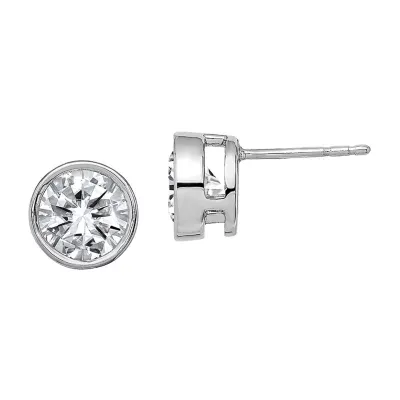 True Light 1 3/4 CT. T.W. Lab Created White Moissanite 14K White Gold 7.9mm Stud Earrings