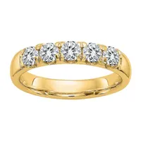 True Light 4.5MM 1 CT. T.W. Lab Created White Moissanite 14K Gold Band