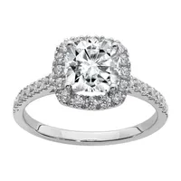 True Light Womens / CT. T.W. Lab Created White Moissanite 14K Gold Halo Engagement Ring