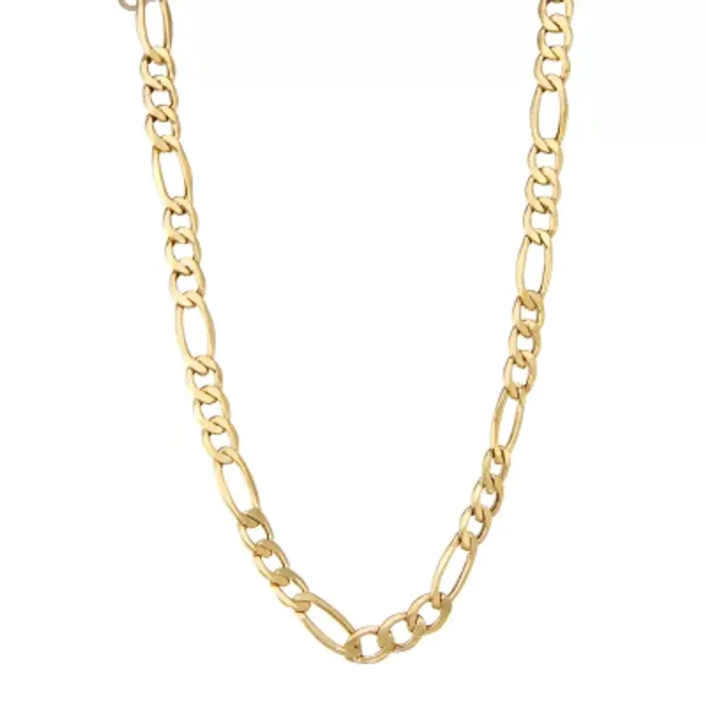 14K Gold 18-24" 7mm Hollow Figaro Chain Necklace