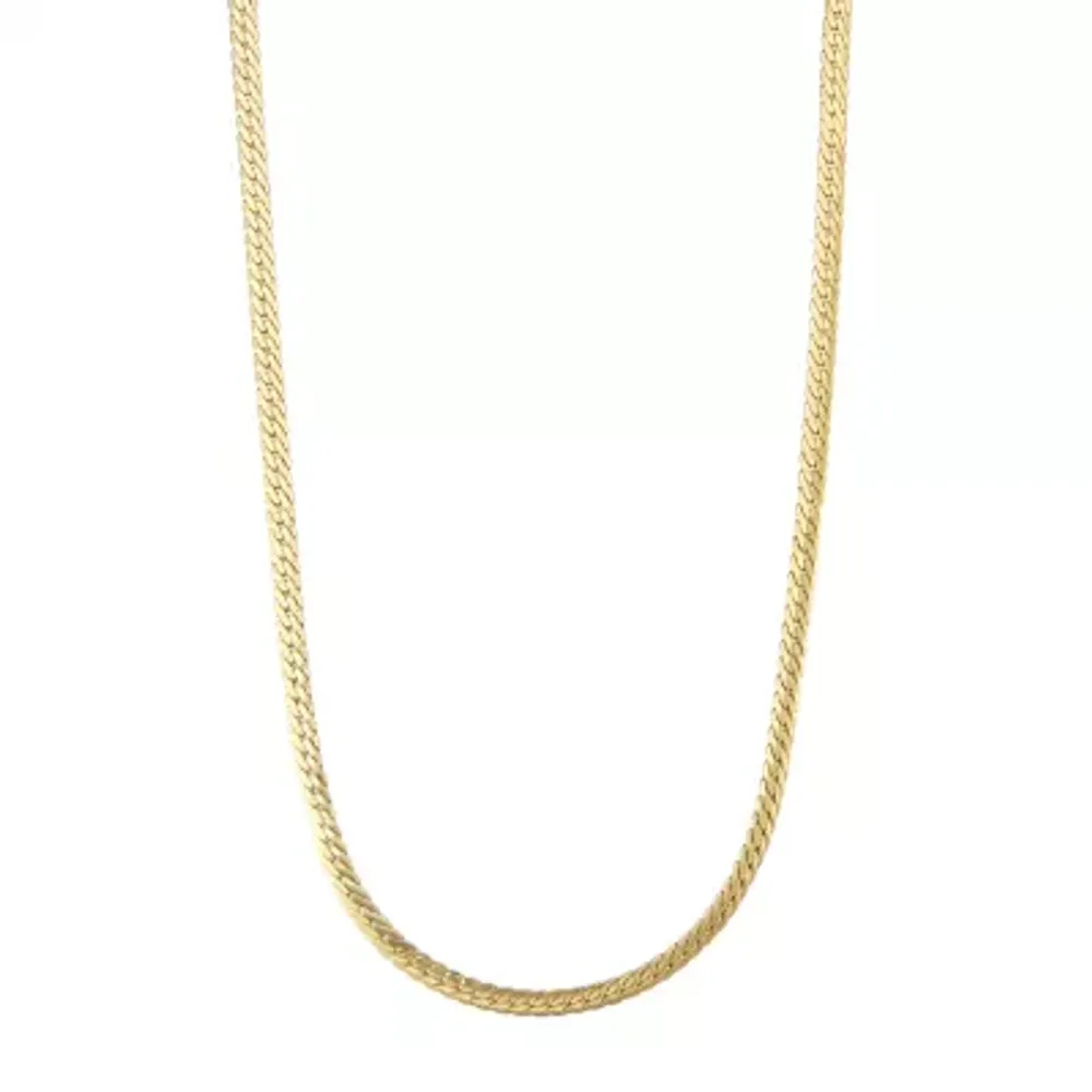 FINE JEWELRY Gold 18-24" 4mm Hollow Herringbone Chain Necklace | Plaza Las Americas