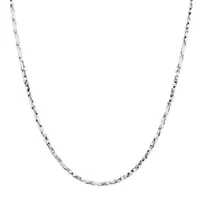 Made in Italy Sterling Silver 20 Inch Solid Link Chain Necklace