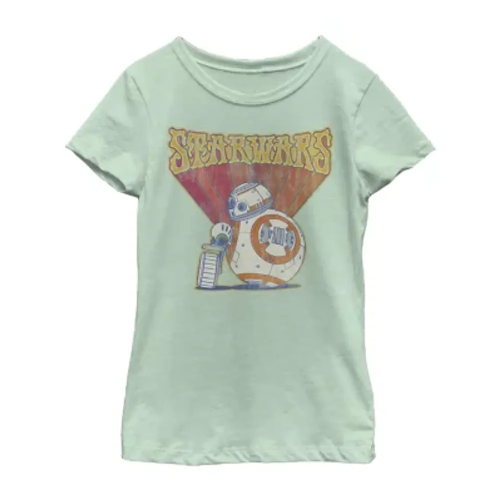 Big Girls Crew Neck Short Sleeve Star Wars Graphic T-Shirt