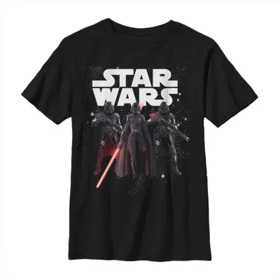 Little & Big Boys Crew Neck Short Sleeve Star Wars Graphic T-Shirt