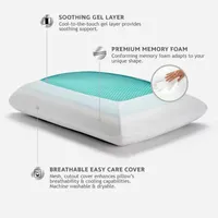 Sealy Gel Memory Foam Medium Density Pillow