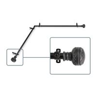 Rod Desyne Ornament Corner Window 3/4 Adjustable Curtain