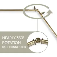 Rod Desyne Amelie Corner Window 3/4 Adjustable Curtain