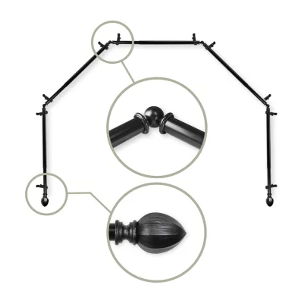 Rod Desyne Garnet 5-Sided Bay Window