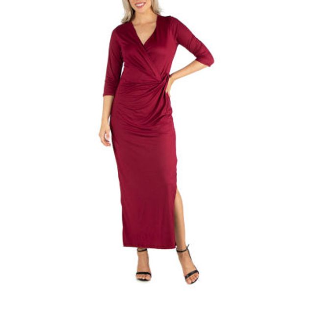 24/7 Comfort Apparel Casual Maxi Dress with Sleeves - JCPenney