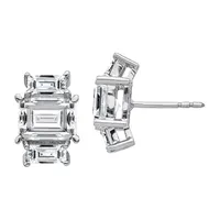 True Light CT. T.W. Lab Created White Moissanite 14K White Gold 16mm Stud Earrings