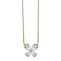 True Light Womens 2 1/3 CT. T.W. Lab Created White Moissanite 14K Rose Gold Pendant Necklace