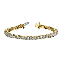 True Light / CT. T.W. Lab Created White Moissanite 14K Gold 7 Inch Tennis Bracelet