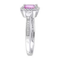 Womens 1/6 CT. T.W. Genuine Pink Sapphire 14K Gold Engagement Ring