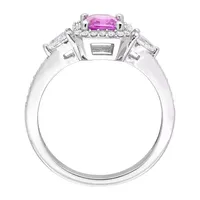 Womens 1/6 CT. T.W. Genuine Pink Sapphire 14K Gold Engagement Ring