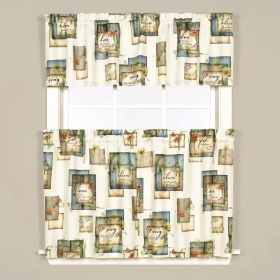 Saturday Knight Natures Garden 2-pc. Rod Pocket Window Tiers