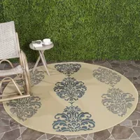 Safavieh Ray Floral Indoor Outdoor Round Area Rug