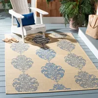 Safavieh Courtyard Collection Ray Floral Indoor/Outdoor Area Rug