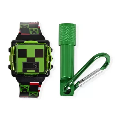 Minecraft Girls Green 2-pc. Watch Boxed Set Min40020jc