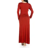 24/7 Comfort Apparel Womens Long Sleeve Maxi Dress