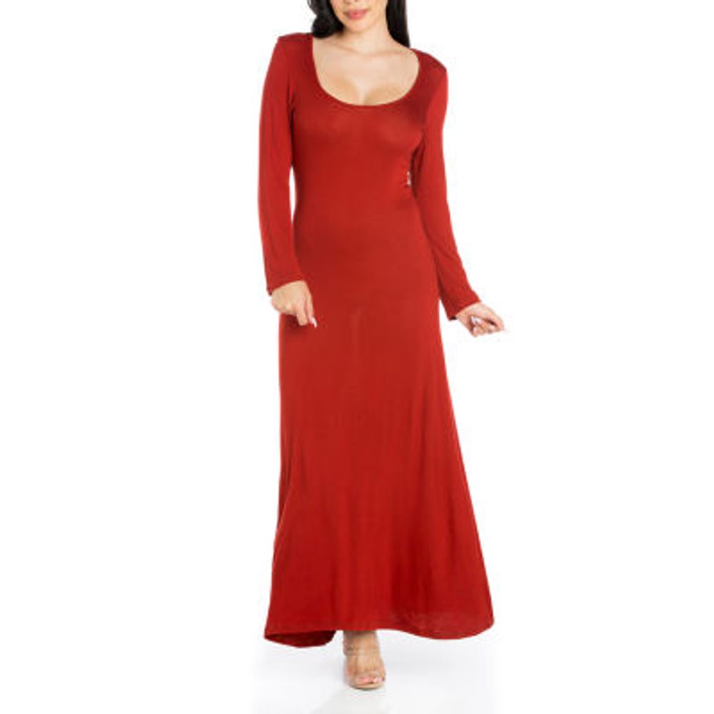 24/7 Comfort Apparel Womens Long Sleeve Maxi Dress