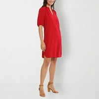 Clover And Sloane Womens Short Sleeve Shift Dress