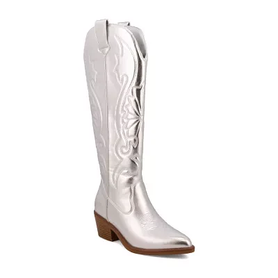 Mia Girl Womens Beth Stacked Heel Cowboy Boots
