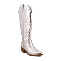 Mia Girl Womens Beth Stacked Heel Cowboy Boots