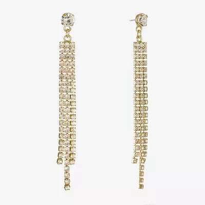 Bijoux Bar Gold Tone Glass Drop Earrings