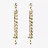 Bijoux Bar Gold Tone Glass Drop Earrings