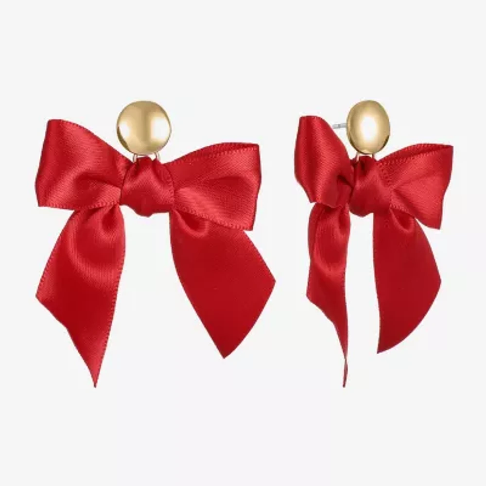 Bijoux Bar Gold Tone Bow Drop Earrings