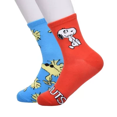 2-pc. Peanuts Snoopy Crew Socks Womens