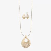 Liz Claiborne Pendant Necklace And Drop Earring Womens 2-pc. Jewelry Set