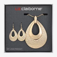 Liz Claiborne Pendant Necklace And Drop Earring Womens 2-pc. Jewelry Set