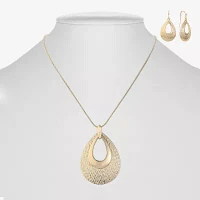 Liz Claiborne Pendant Necklace And Drop Earring Womens 2-pc. Jewelry Set