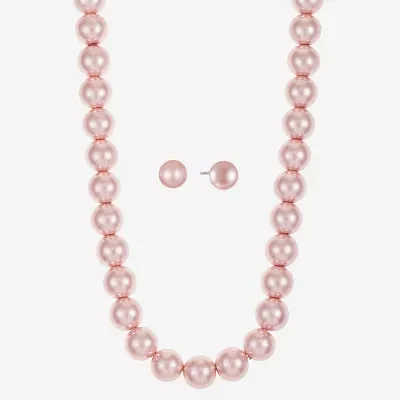 Monet Jewelry Collar Necklace And Stud Earring 2-pc. Simulated Pearl Jewelry Set