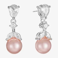 Monet Jewelry Timeless Womens Simulated Pearl Hypoallergenic Drop Earrings